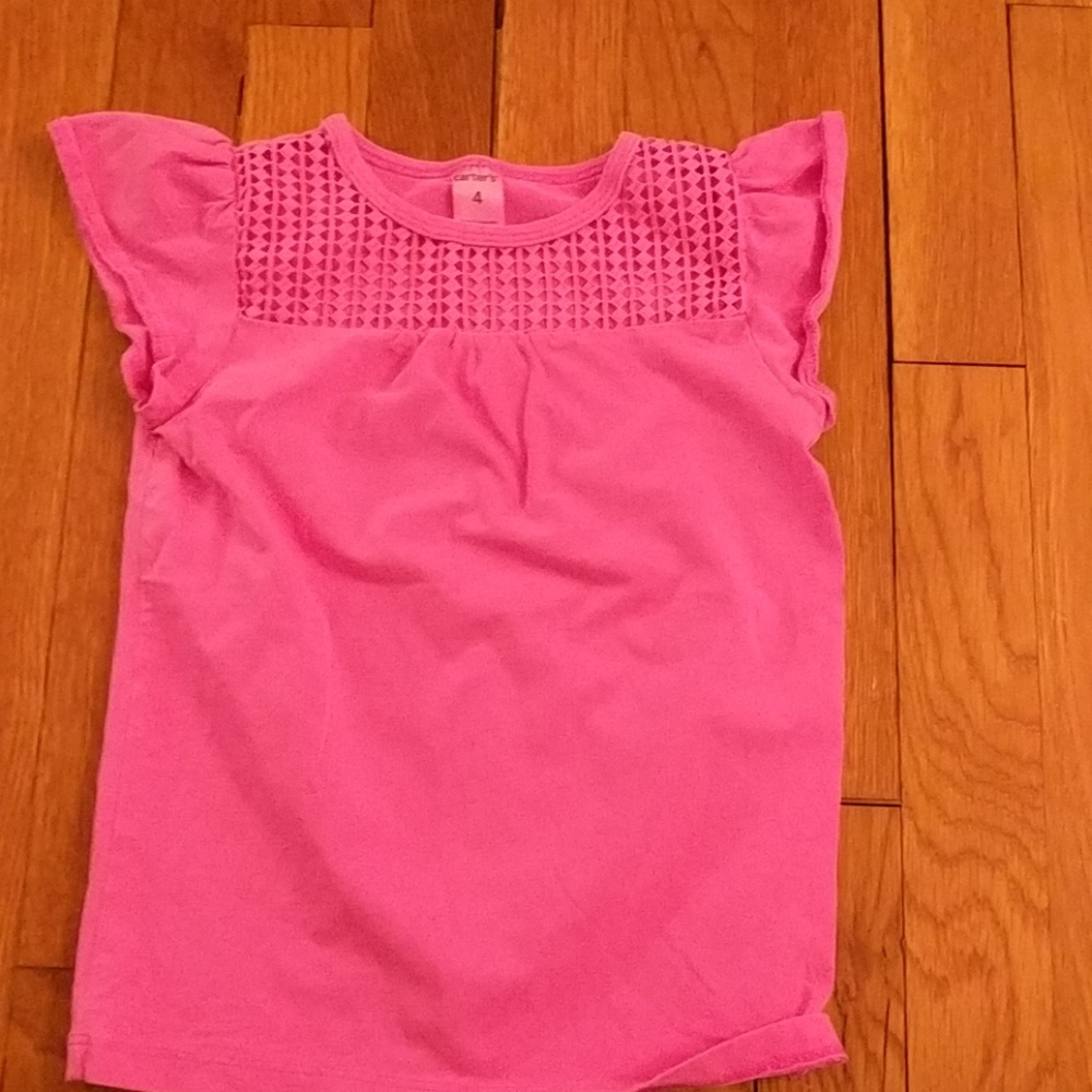**3 for $10**Carter's short sleeve pink shirt